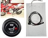 yanzhen Universal Motorcycle ATV UTV E-Bike Carbon Fiber Seat Heater Warmer 12v Carbon Fiber Round High-Low Switch Heating Pad