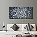 MyArton Textured Abstract Squares Canvas Wall Art Hand Painted Modern Silver Oil Painting for Decoration Ready to Hang 48x24inch