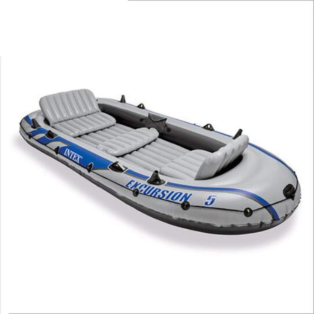 WeeLion Five-person boat thick wear-resistant inflatable kayak, fast assault boat rescue fishing boat + aluminum paddle + received air pump