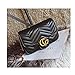 CG Marment matelassé Leather Super Mini Bag Small Handbags for Women Flap Cute Crossbody Bags for Women Cell Phone Purse with Chain -Black