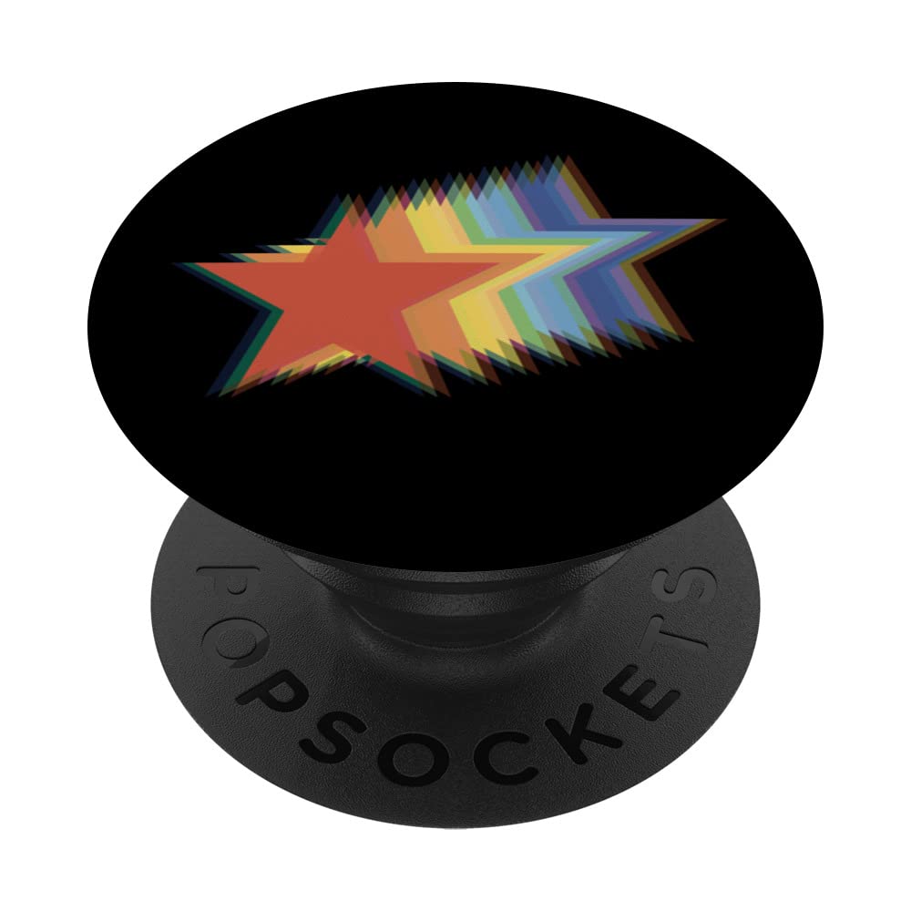 Psychedelic Rainbow Stars PopSockets Swappable PopGrip