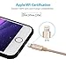 [Apple MFi Certified] OLALA 3.3 Feet/1 Meter Nylon Braided Lightning to USB Cable Sync and Charging Charger Cord for iPhone, iPad and More (Gold)