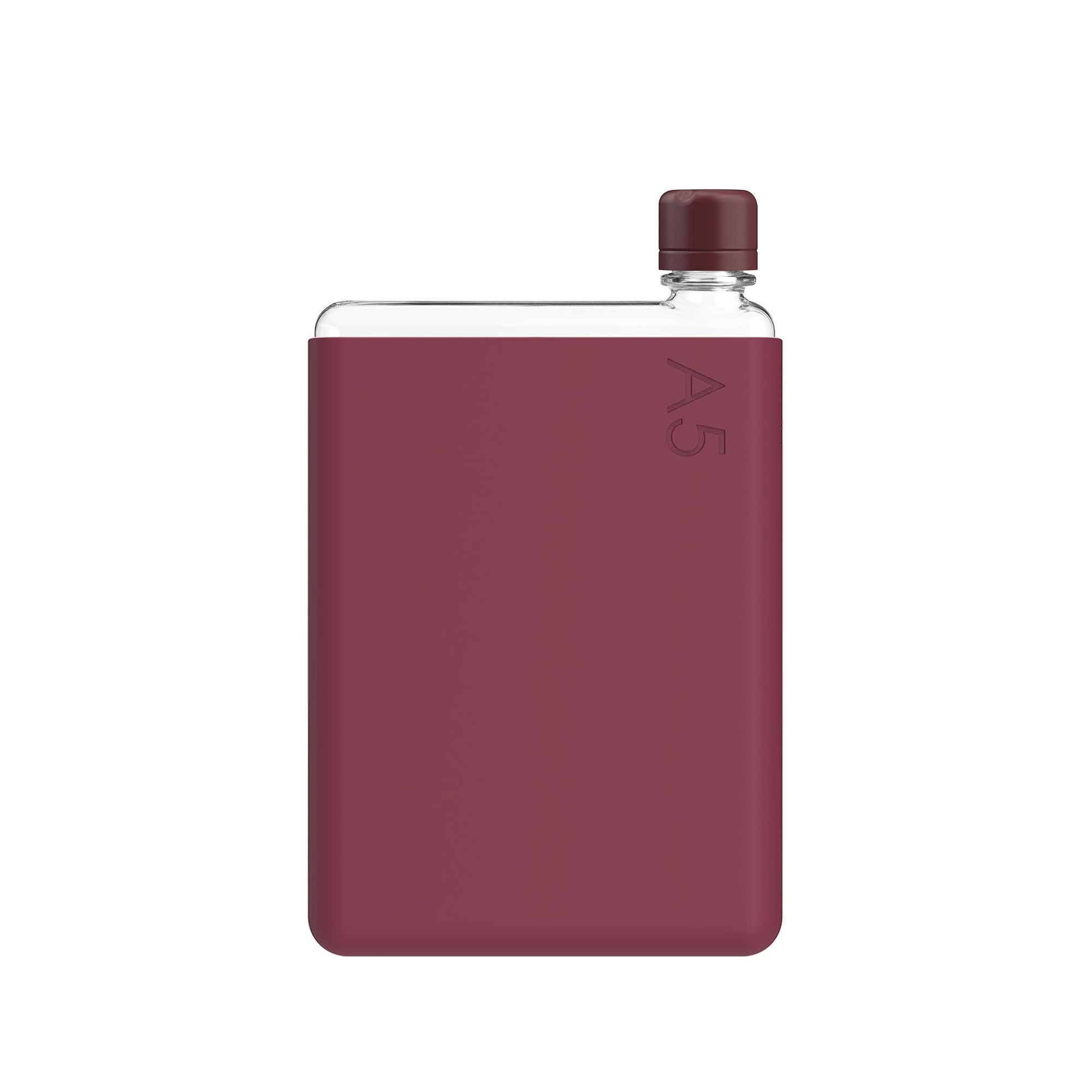 memobottle A5 (Wild Plum) Bundle - 25oz (750ml) - Bottle, silicone sleeve & lid |Slim Water Bottle for Bags, Beside Books & Laptops | BPA Free Tritan | Modern & Minimalist