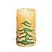 Christmas Tree Moving Flame LED Candle with Timer, 3 x 6