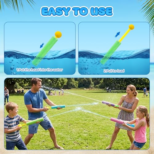Pistolet a Eau, 12 Pièces Pistolet à Eau Enfant, Pistolets à Eau en Mousse Couleur, Jouets d'extérieur pour l'été, pour Piscine, Plage, Jardin, Jeux Piscine Enfant, Garçons et Filles