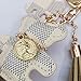 Fashion Bear Tassel Charm Car Purse Wallet Handbag PU Leather Key Chain Ring