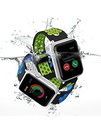 Correa de repuesto deportiva, de YiJYi, para Apple Watch de 1,7  1,5 pulgada, Series 3, 2 y 1, de silicón suave, 38mm