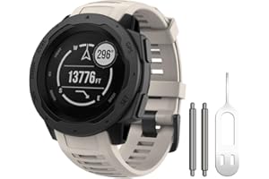 NotoCity for Garmin Instinct Band, Soft Silicone Replacement Watch Strap Compatible with Garmin Instinct 2/ Solar/Tactical(tundra)