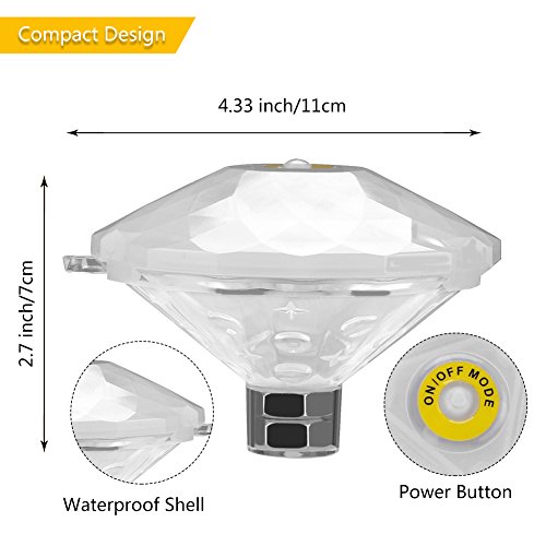 Linkax Pool Lights Floating Lights Pond Lights Waterproof Colorful Baby Bathtub Light for Swimming Pool Pond Bathtub Fountain Party Decorations (7 Lighting Modes)