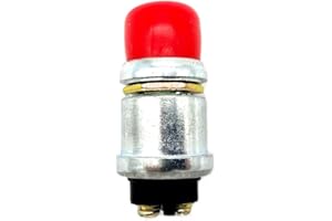 Full Spectrum Parts Golf Cart 12V Red Horn Switch Button w/Cover Floor Mount for Club Car, EZGO, Yamaha