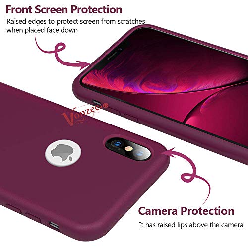 Vonzee® iPhone X Back Cover Liquid Silicone Phone Cover Wireless Charging Support Candy for Apple iPhone X, iPhone Xs Ca