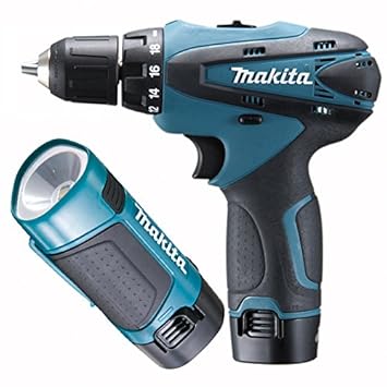 Makita DF330DWLE Akku-Bohrschrauber und Lampe, 10,8V, 1,3AH im Koffer