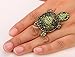 YACQ Jewelry Women's Crystal Turtle Stretch Rings shaky head legs