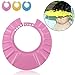 VNDEFUL 3PCS Children Baby Kids Waterproof Bathing Cap Soft Shampoo Shower Protect Hat Adjustable ( colors yellow, blue and pink )