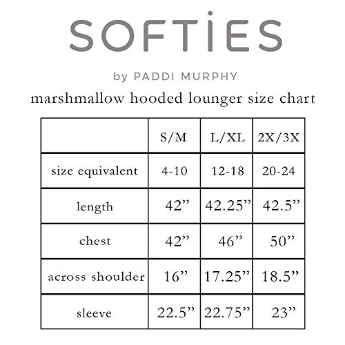 Softies Ultra Soft Marshmallow Hooded Lounger (Platinum, S/M)