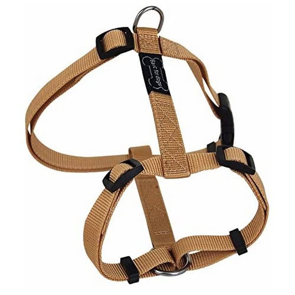 Wouapy Basic Line Harness for Dog, 15 mm Width/Thorax of 43/65 cm, Beige Harness โ image 1