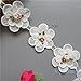 1 Yard Flower Lace Edge Trim Ribbon 7 cm Width Vintage Style Ivory Edging Trimmings Fabric Embroidered Applique Sewing Craft Wedding Bridal Dress Embellishment Party Decoration Clothes Embroidery