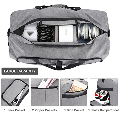 Upeelife Travel Bag, 125L Travel Bag, Large Foldable, Lightweight Sports Bag, Weekender Waterproof Travel Bags with Shoe Compartment for Men and Women, Gym Duffle Bag