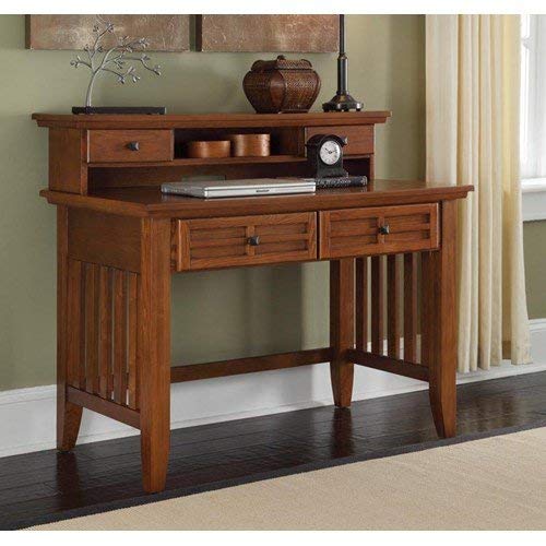 Home Styles Arts and Crafts Cottage Oak Student Desk and Hutch with