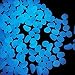 Whonline 300 Pcs Blue Glow Pebble Stone for Garden Walkways Decoration