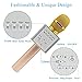 Q9 [Upgraded Version] Wireless Microphone with Speaker Karaoke Pro, 3-in-1 2200mAh Bluetooth Aluminium Alloy Karaoke Machine KTV for Apple iPhone Android Smartphone or Pc
