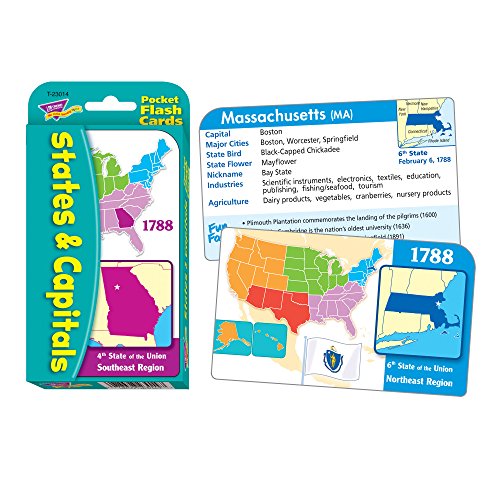 States & Capitals Pocket Flash Cards