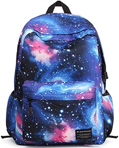 School Bags for Teenage Girls-Galaxy School Backpack Universe Casual Daypack with Laptop Compartment Fit 15" Laptop (Blue)