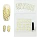 Micropromo 6 Sheets 3D Nail Art Stickers Decals Glitters Gold Decoration Tips Manicure DIY