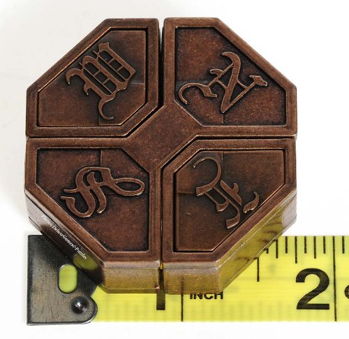 Hanayama News Metal Brain Teaser Puzzle - Level 6 Difficulty With Pouch