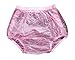 Haian Adult Incontinence Snap-on Plastic Pants Color Transparent Pink (X-Large)