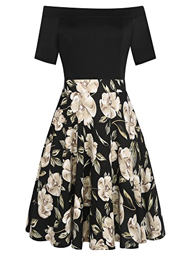 black off the shoulder dress casual