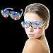 Fun Central Multicolor LED Light Up Slotted Shades - Flashing Glasses for Kids and Adults