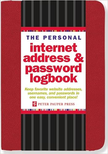 The Personal Internet Address & Password Logbook (Red), by Peter Pauper Press