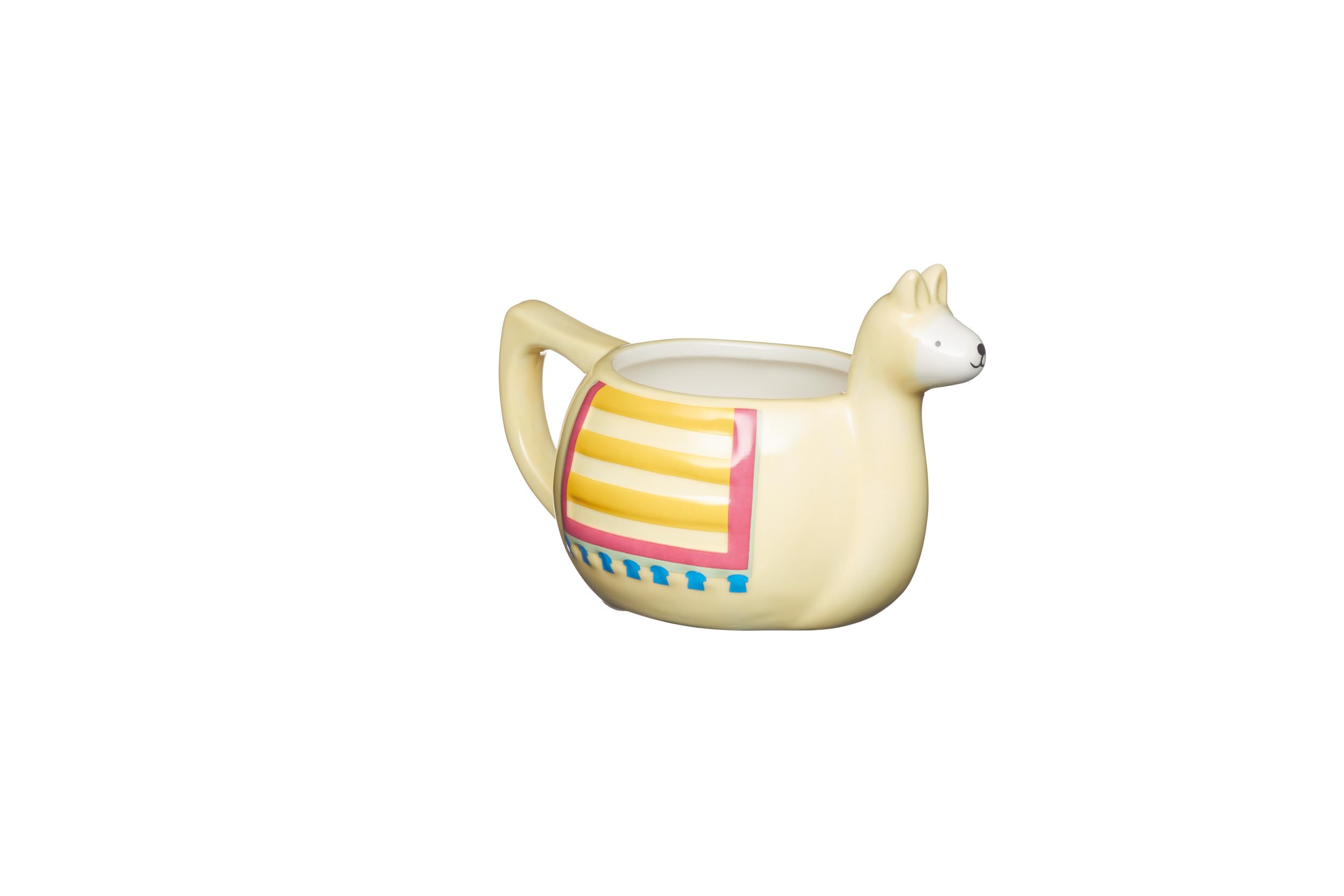 KitchenCraft Painted Ceramic Novelty Llama Mug, 4 ml (14 fl oz) - Cream