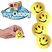 Smiley Face Stress Balls - Mega Bulk Pack of 24 Balls - Toy Cubby Stress Relief Hand Exerciser - 1.5 inches