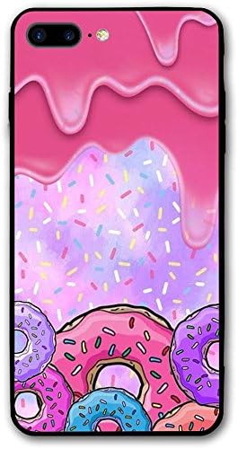 IPhone 8 Plus Case, 7 Plus Case Chocolate Donut Hard Anti-Scratch &Fingerprint Non Slip PC Phone Case, 5.5 Inch Black