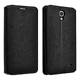 Galaxy Mega 6.3, Galaxy GT-I9200 I9205 i527 Wallet Case, Samsung Galaxy Mega 6.3 Wallet Case, Slim Flip Folio [Kickstand] Pu Leather Wallet Case with ID&Credit Card Slot For Galaxy Mega 6.3, Black