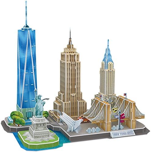Cubicfun 3D Puzzles Newyork Cityline Building Model Kits Collection Toys For Adults And Children Mc255H-0