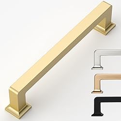 9BUILD 10 Pack 5 Inch Cabinet Handles Gold Cabinet