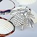 MagiDeal Lovely Small Honey Bee Rhinestone Brooch Pin for Women Silver
