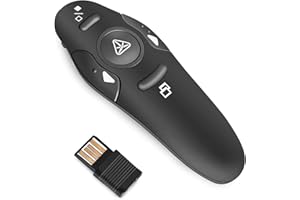 DELE Wireless Presenter,Presentation Clicker Remote with Red Light Pointer and Long Contol Range for PowerPoint,Keynote,Lapto