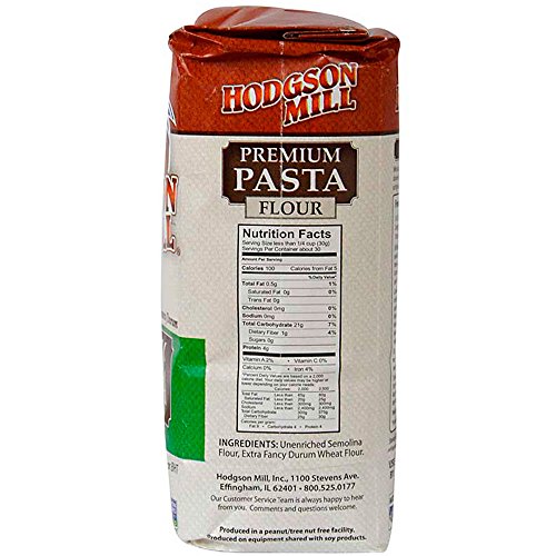 Hodgson Mill Semolina Pasta Flour, 2-Pounds (Pack of 6)