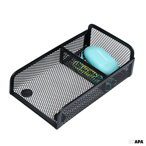 5 Piece Wire Mesh Desk Organizer Set Black Office Desk Organizers for