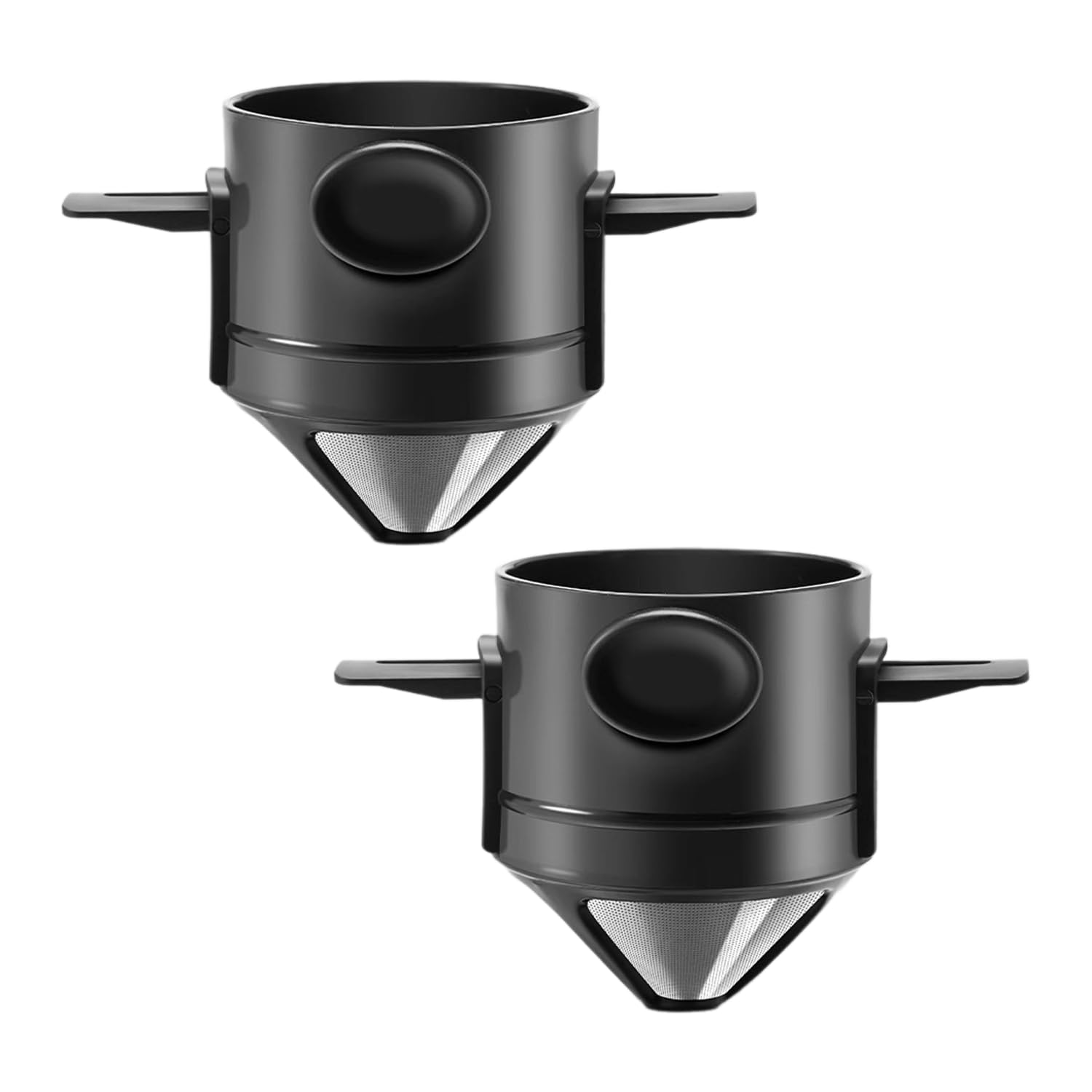 XMNIVATE 2 Pieces Coffee Filter Cup, Coffee Filter, Filter Cup Holder, Foldable Coffee Filter, Coffee Filter Cup Holder, Paperless Filter, Conical Coffee Filter Holder