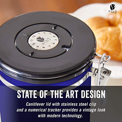 image for Bean Envy Airtight Coffee Canister - 16oz - Sealed Cantilever Lid with