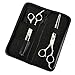 Petroad 7 Inches Professional Pet Grooming Scissors Kit Stainless Steel Blade Home Cutting Curved Thinning Shear Kit with Combs