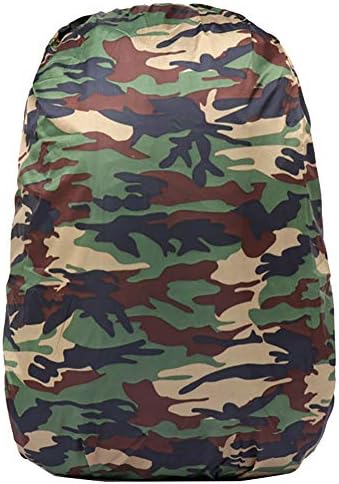 Drawihi Camouflage Outdoor BackpackDust Cover Durable Convenient to Carry Waterproof Anti Theft Sports Outdoor Travel Backpack Waterproof Material for All Medium 40-50L(Army Green Camouflage)
