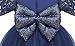 Lilax Baby Girl Newborn Lace Princess Wedding Party Dress Gown 4 Piece Deluxe Set 0-3 Months Navy