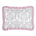 Sweet Jojo Designs Skylar Luxury Turquoise Blue, Pink Polka Dot and Gray Damask 4 Piece Girls Twin Bedding Set
