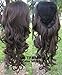 Simpleyourstyle 9colors 3/4 Half Hair Extensions Body Wave Wigs,Synthetic Hair Extensions,wig Stand Gift Heat Resistant Brown Blonde Clip in Hair Extensions U Pick 200g (1b Natural Black)